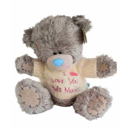 Me To You maci plüss "I Love You This Much!" feliratú kötött pulóverben 30cm