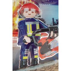 Playmobil figura: Tűzoltó láncfűrésszel