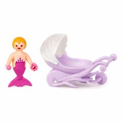 Playmobil figura: Sellő baba babakocsival