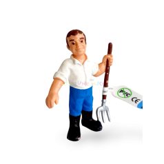 Bullyland: Gazda vasvillával (fehér ing) 62351
