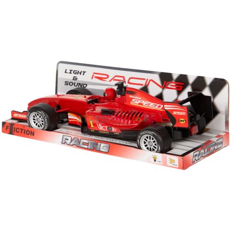 Friction Racing Car - Versenyautó fénnyel és hanggal (piros)
