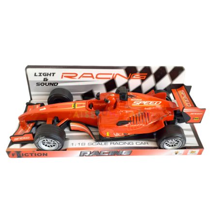 Friction Racing Car - Versenyautó fénnyel és hanggal (piros)