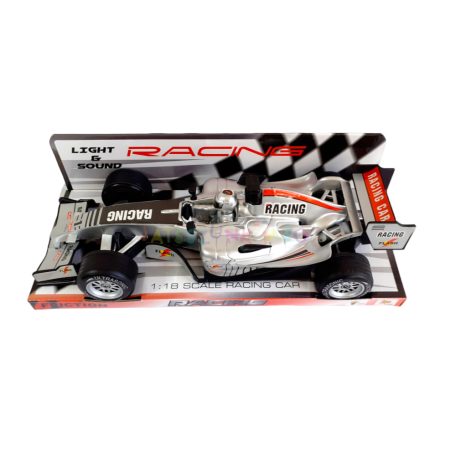 Friction Racing Car - Versenyautó fénnyel és hanggal, szürke