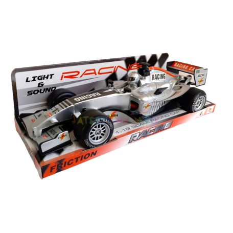 Friction Racing Car - Versenyautó fénnyel és hanggal, szürke