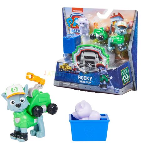 Mancs Őrjárat: Big Truck Hero Pup - Rocky figura