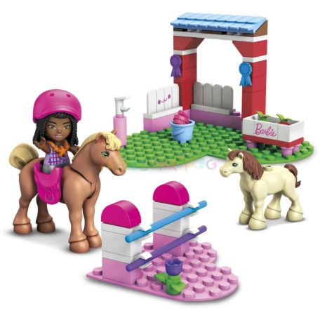 Mattel: MEGA Barbie Lovas akadálypálya építőjáték (HDJ84)