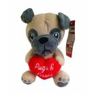 George: Snuggle Pug kutya plüss szívvel