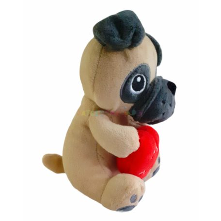 George: Snuggle Pug kutya plüss szívvel