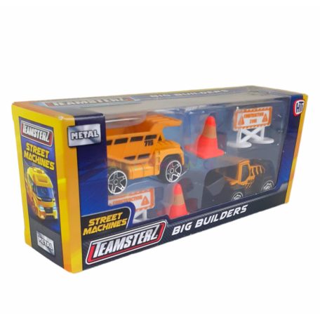 Teamsterz : Munkagépek - Dömper és homlokrakodó autó útjelzőkkel