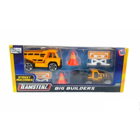 Teamsterz : Munkagépek - Dömper és homlokrakodó autó útjelzőkkel