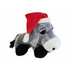 Russ Szamár plüss figura mikulássapkában