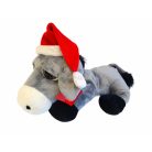 Russ Szamár plüss figura mikulássapkában