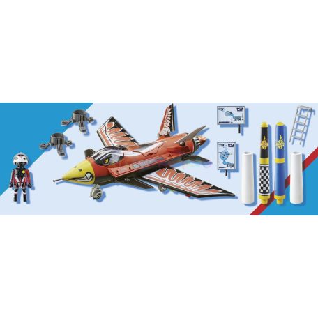 Playmobil Air Stuntshow - "Sas" sugárhajtású repülő felhúzható motorral (70832)