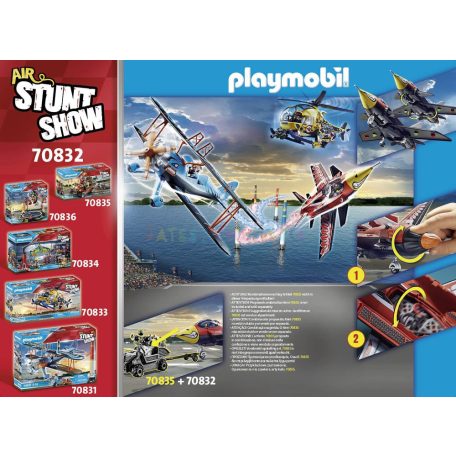 Playmobil Air Stuntshow - "Sas" sugárhajtású repülő felhúzható motorral (70832)