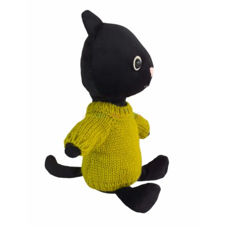 Jellycat Knitten Kitten Lime plüss cica 