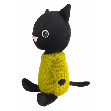 Jellycat Knitten Kitten Lime plüss cica 