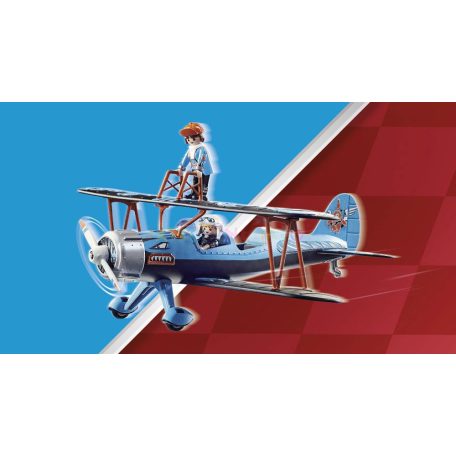 Playmobil 70831 Air Stuntshow "Főnix Duplaszárnyú" repülőgép hanggal