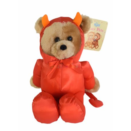 Russ Luv Pets: Devilish Teddy plüss maci ördög jelmezben 19cm