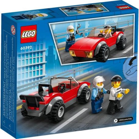 LEGO 60392 City - Rendőrségi motoros autós üldözés