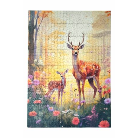 Puzzle 1000db-os - Őz család