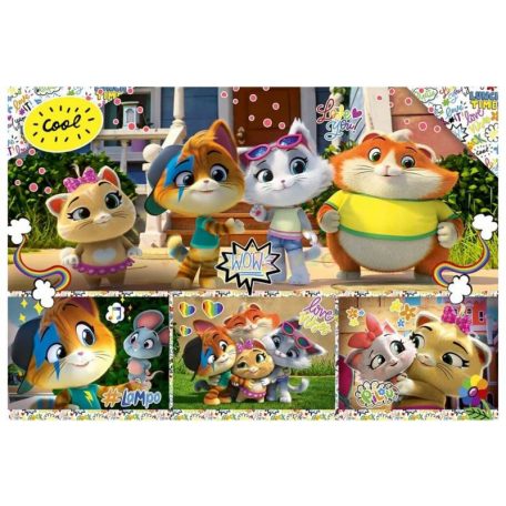 Trefl 44 Csacska macska - Együtt a csapat 100 db-os puzzle  (16442)