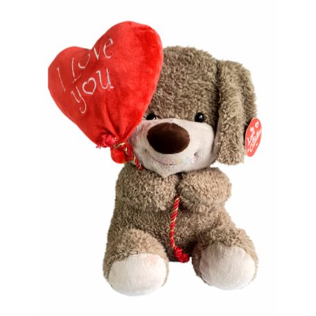 Love & Cuddles Valentin napi plüss kutya szívvel 30cm