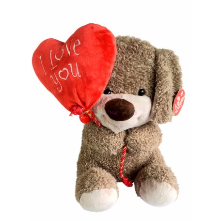 Love & Cuddles Valentin napi plüss kutya szívvel 30cm