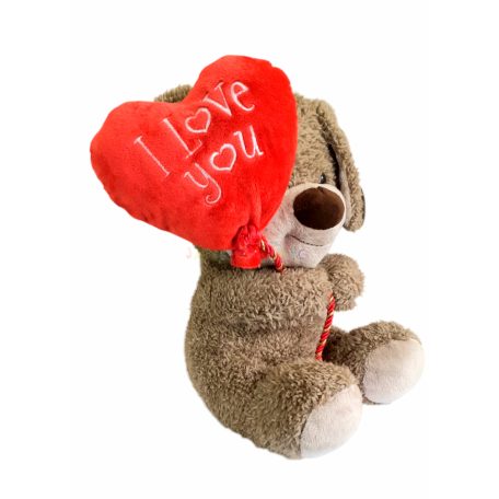 Love & Cuddles Valentin napi plüss kutya szívvel 30cm