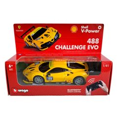   Burago: Ferrari 488 Challenge Evo Bluetooth írányítású játék autó 1/41