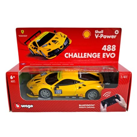 Burago: Ferrari 488 Challenge Evo Bluetooth írányítású játék autó 1/41
