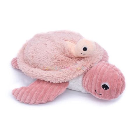 Les Déglingos Ptipotos Sauvenou Teknős anya és kicsinye plüss figura (rózsaszín) 28cm