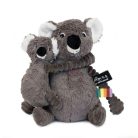 Les Déglingos Ptipotos Trankilou koala anya és kicsinye plüss figura (szürke) 25cm
