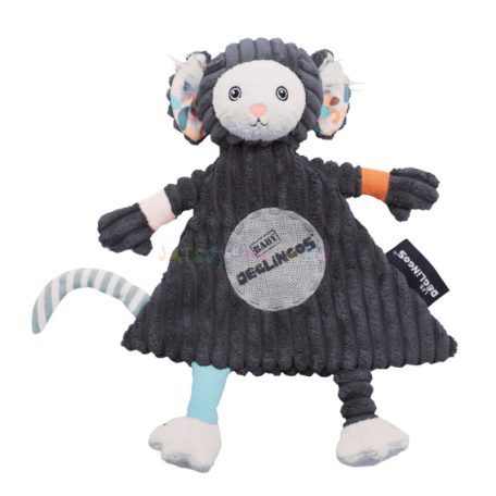 Les Déglingos Baby - Marmoset selyemmalyom plüss figura rongyi  (szürke)