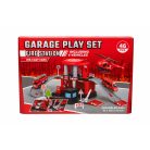 Garage Play Set - Tűzoltó állomás játékkészlet 4 járművel (46db-os)
