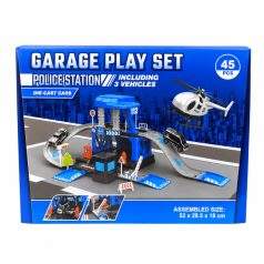  Garage Play Set - Rendőr állomás játékkészlet 3 járművel (45db-os)