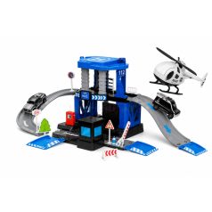   Garage Play Set - Rendőr állomás játékkészlet 3 járművel (45db-os)