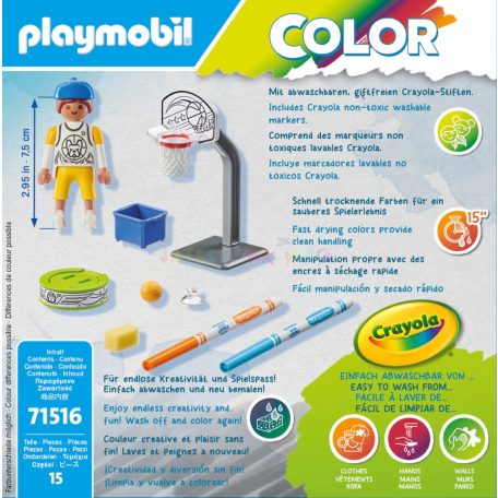 Playmobil 71516 Color Kosárlabdázó színező filctollal