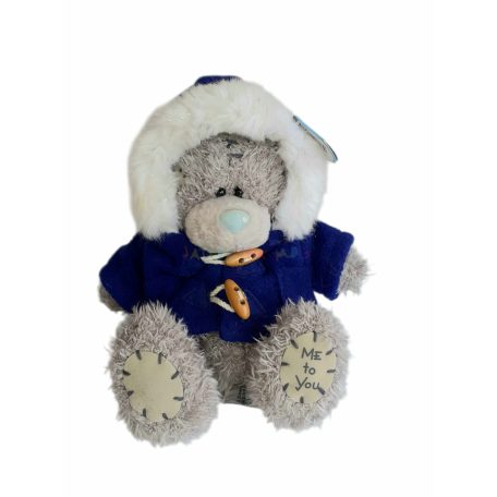 Me To You maci kék kapucnis télikabátban 15cm