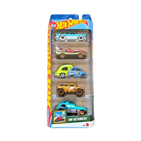 Mattel Hot Wheels autószett 1/64 - HW Getaways 5db-os (JBJ77)