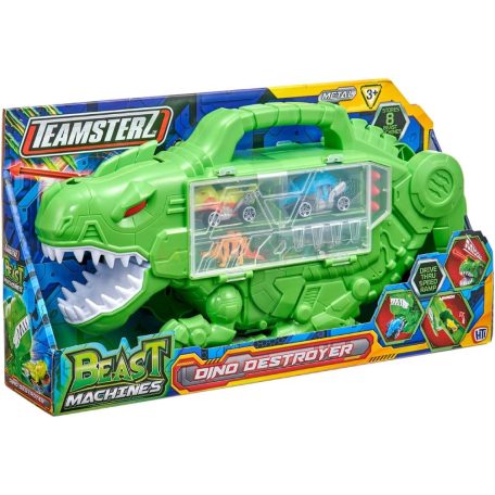 Teamsterz Beast Machines Dino Destroyer Játékkészlet 2db kisautóval + 2 Dínó figurával