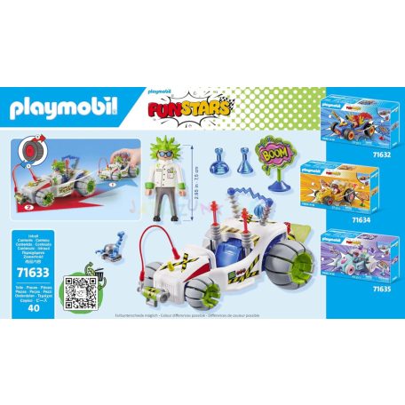 Playmobil 71633 Funstars Versenyautó Professzor figurával