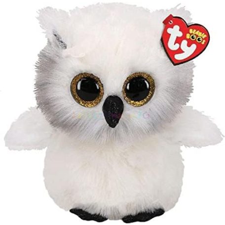 Ty Beanie Boos Austin fehér bagoly plüss 15cm
