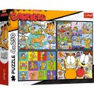 Trefl Puzzle 4x250 - Garfield utálja a hétfőt (13344)