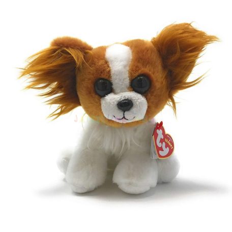 TY Beanie Babies plüss Papillon kiskutya - Barks (15cm)