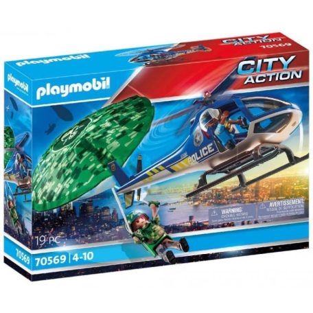 Playmobil 70569 City Action: Rendőrségi helikopter - Ejtőernyős-üldözés