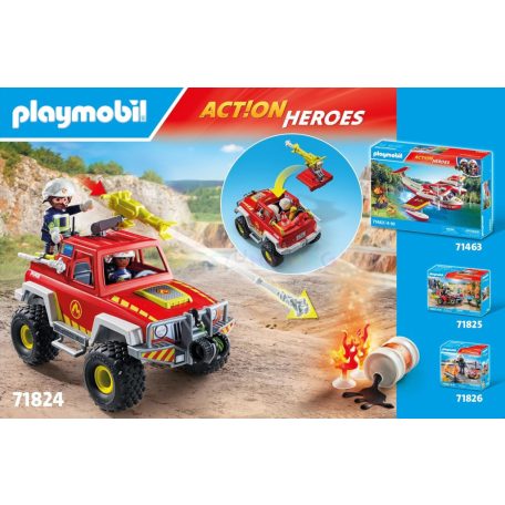Playmobil 71824 Action Heroes: Tűzoltó dzsip vízágyúval