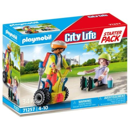 Playmobil 71257 City Life Starter Pack:  Segway mentőakció