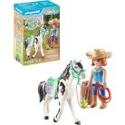 Playmobil 71358 Horses of Waterfall Ellie és Sawdust western lovasgyakorlatai