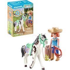   Playmobil 71358 Horses of Waterfall Ellie és Sawdust western lovasgyakorlatai