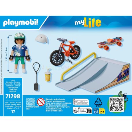 Playmobil 71798 My Life: Skateboardos rámpával